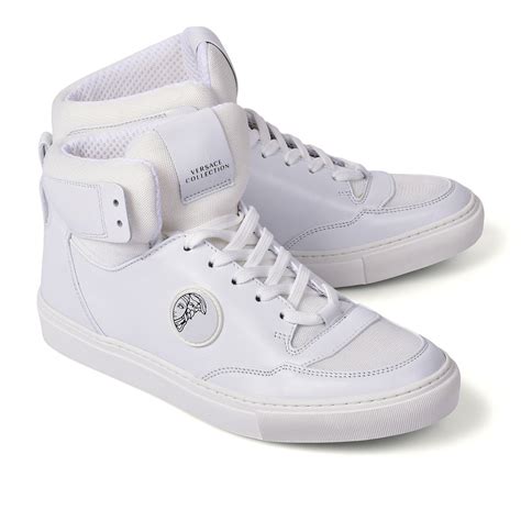 versace collection high-top trainers white|versace greece sneakers.